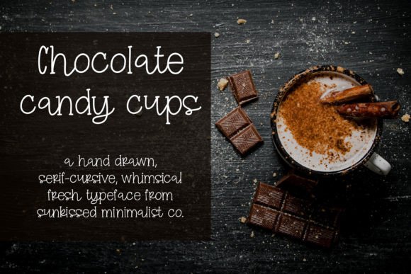 Chocolate Candy Cups: A Whimsical Script Font for Makers and Creative Sellers