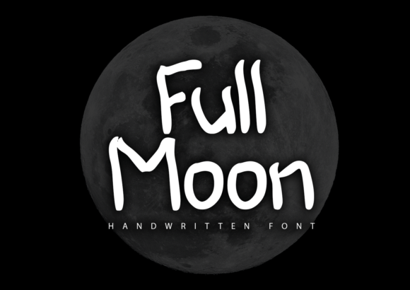 Full Moon: A Cool & Mysterious Handwritten Font for Makers and Sellers