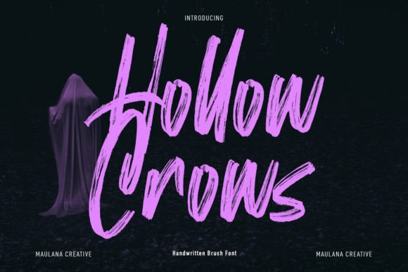 Hollow Crows: A Bold Script Font for Expressive Campaign Design