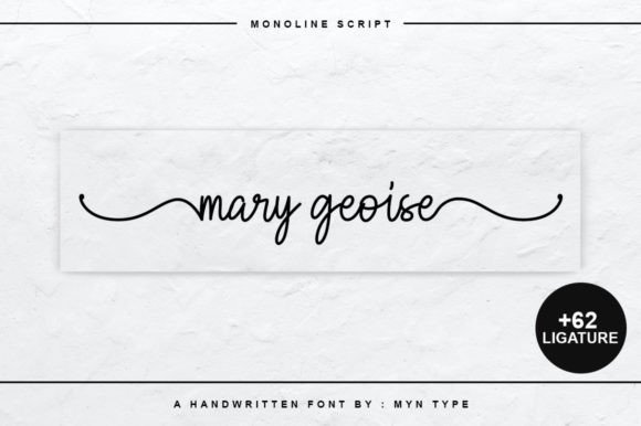 Mary Geoise: A Handwritten Script Font for Crafters & Makers