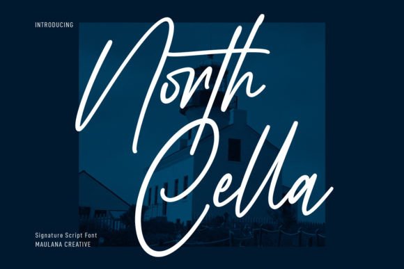 North Cella: A Modern Script Font for Editorial Design and Digital Publishing